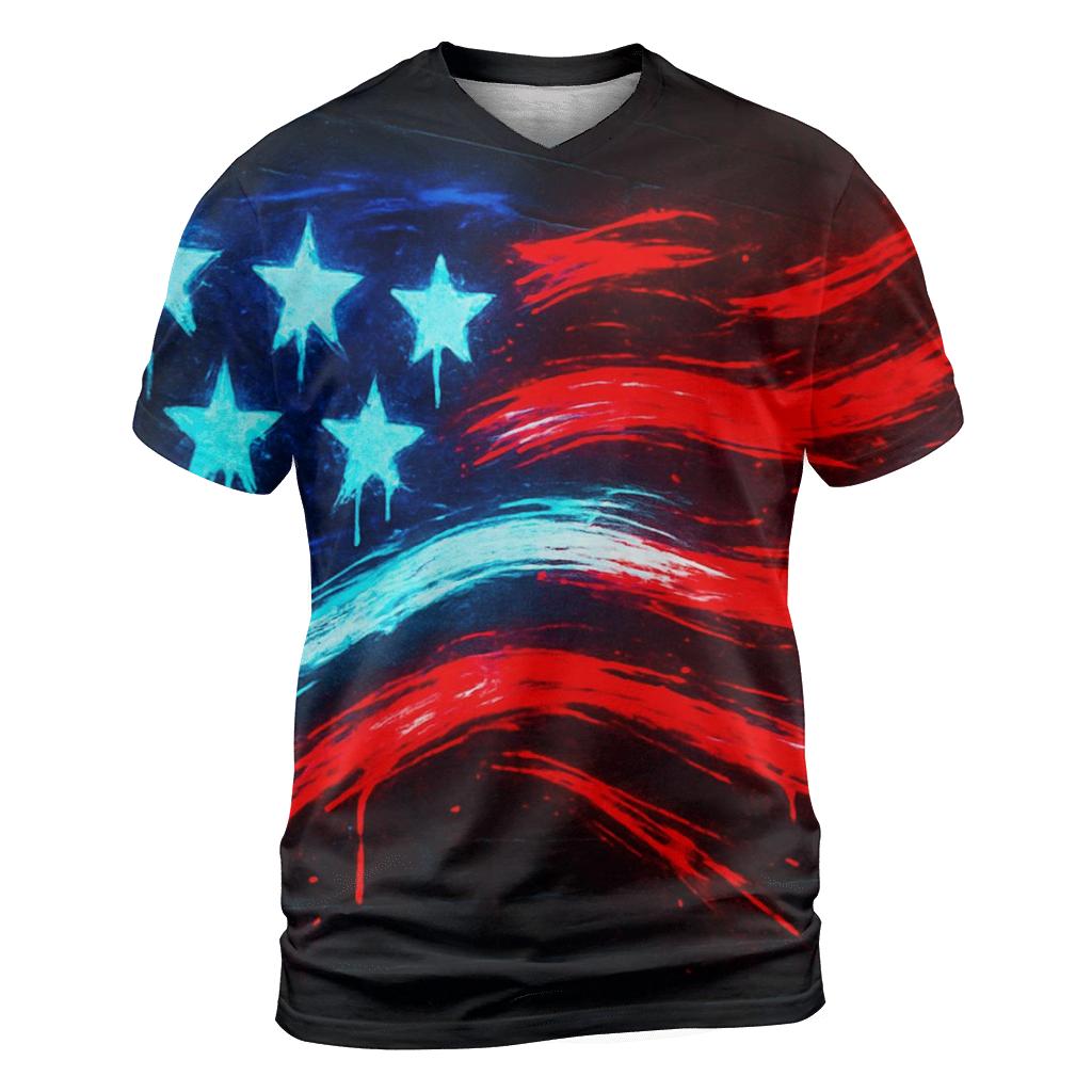 Neon Alley Flag Graffiti Surge creative print fashion shirts