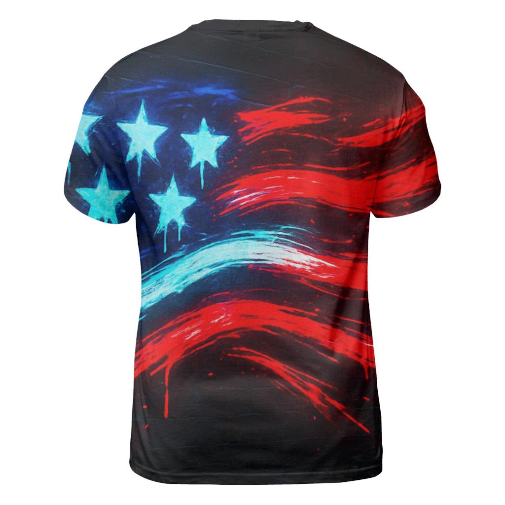 Neon Alley Flag Graffiti Surge creative print fashion shirts