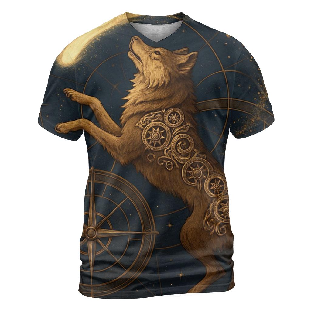 Clockwork Comet Hunter vibrant all-over design tees