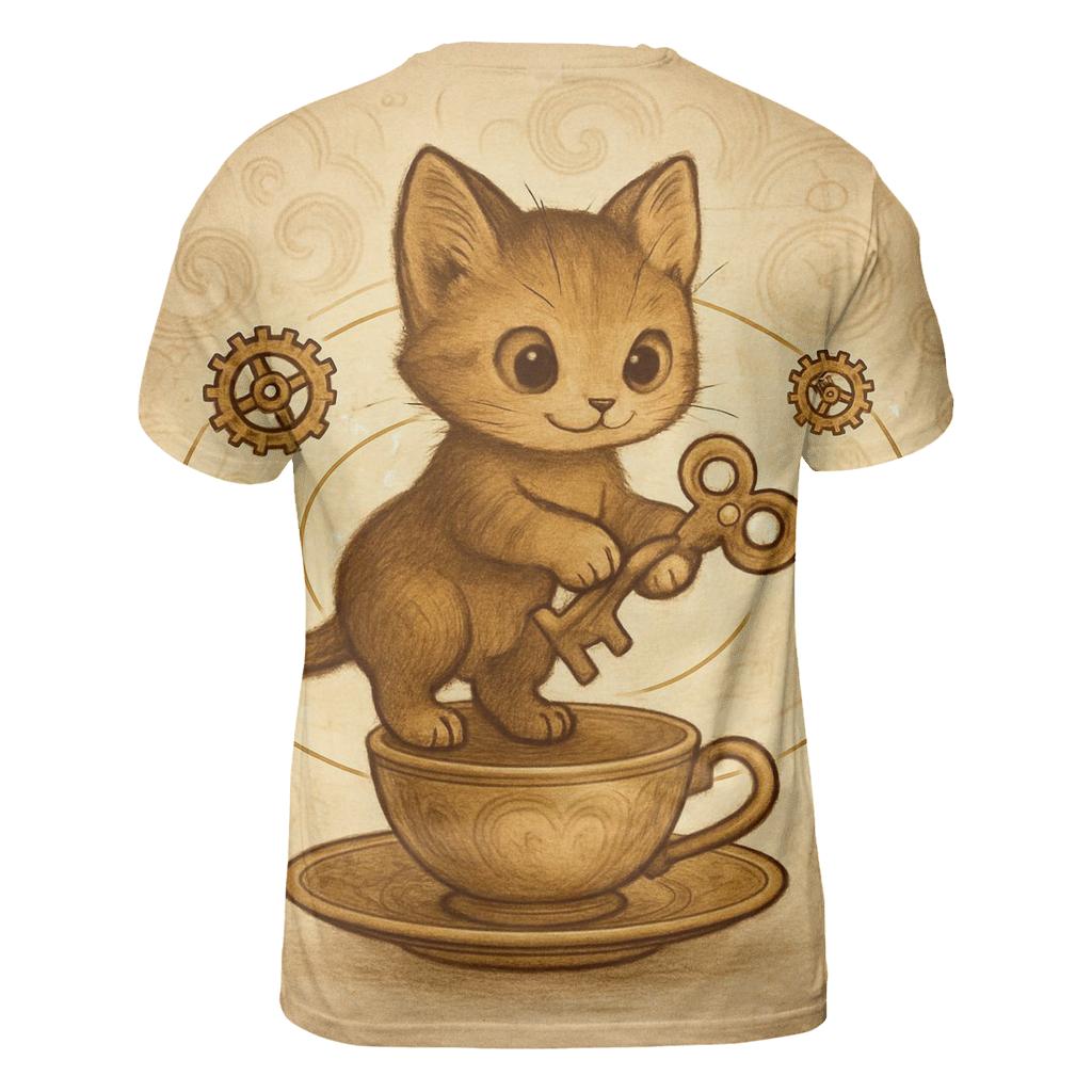 Clockwork Tea Party Kitten Orbit personalized full print shirts