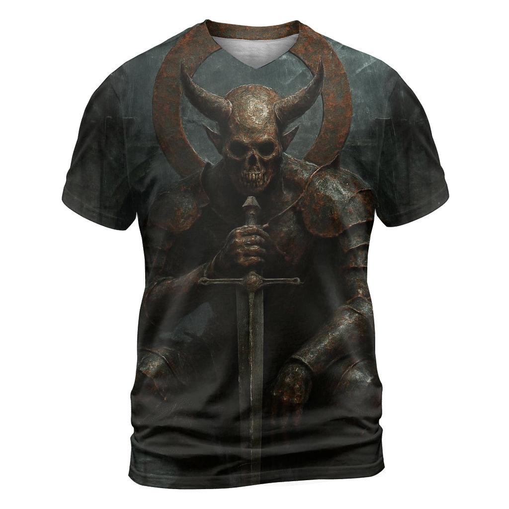 Demon Knight Of The Rusted Halo unique graphic print tees