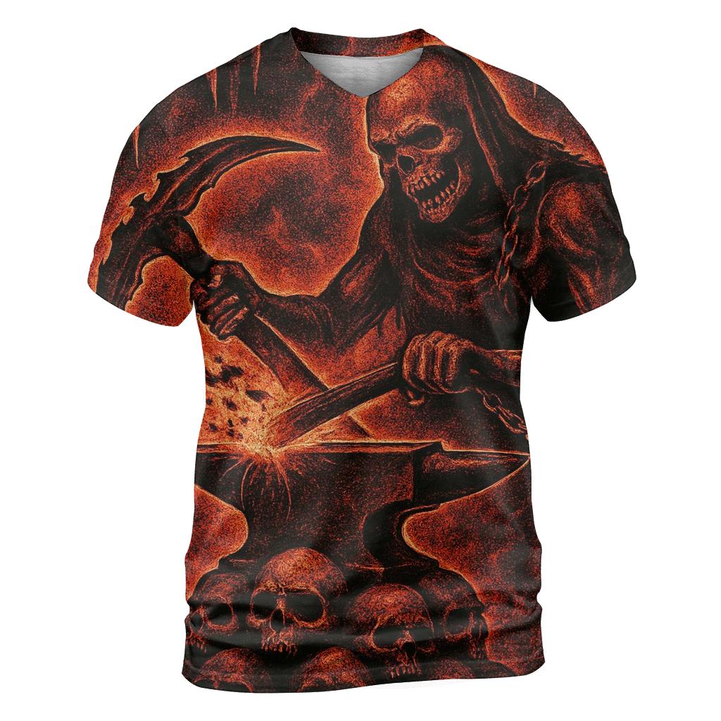 Skull Furnace Of The Blacksmith Wraith trendy printed shirt styles