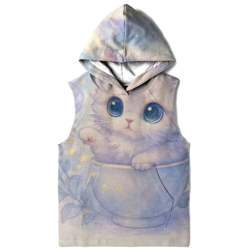 Moonlit Teacup Kitten Garden graphic hoodies