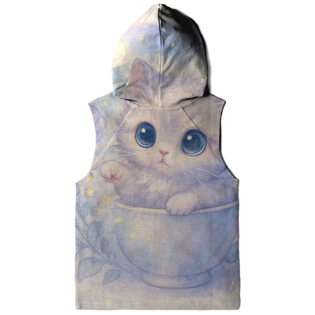 Moonlit Teacup Kitten Garden graphic hoodies