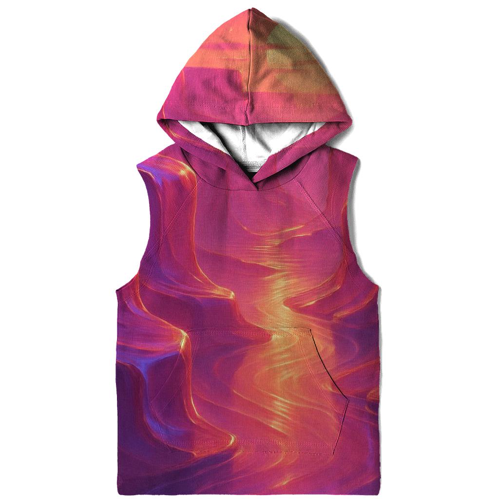 Cascading Sunset Over Glass Canyons embroidered hoodies