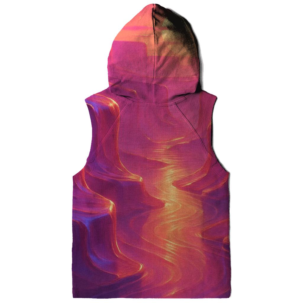 Cascading Sunset Over Glass Canyons embroidered hoodies
