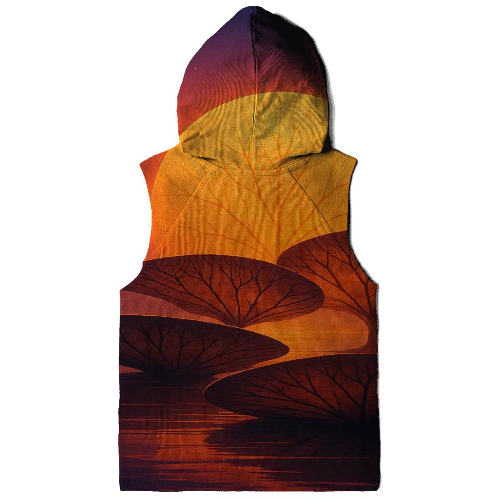 Sunset Bloom Above Floating Lily Isles designer hoodies