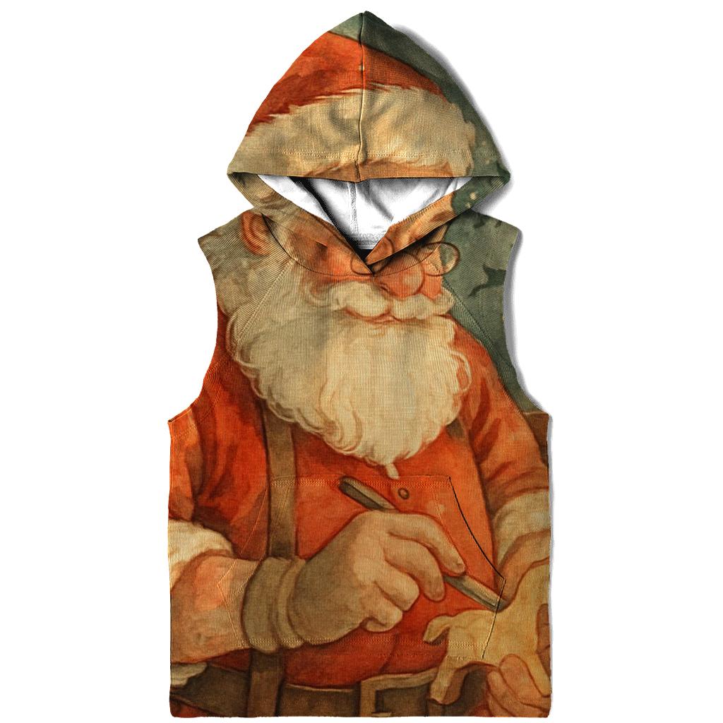 Fireside Toymaker Santa In The Snow Globe Workshop custom hoodies