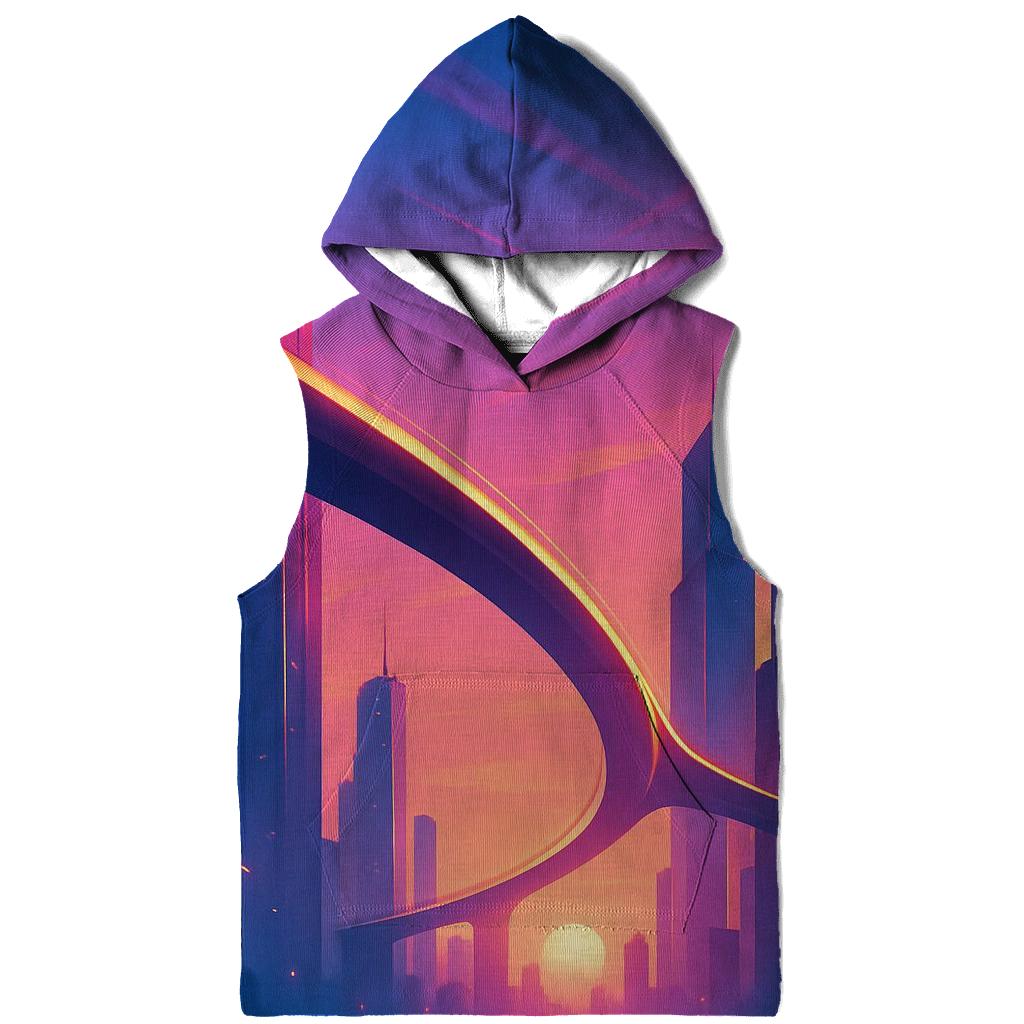 Neon Dusk Over Silent Sky Bridges hoodie styles