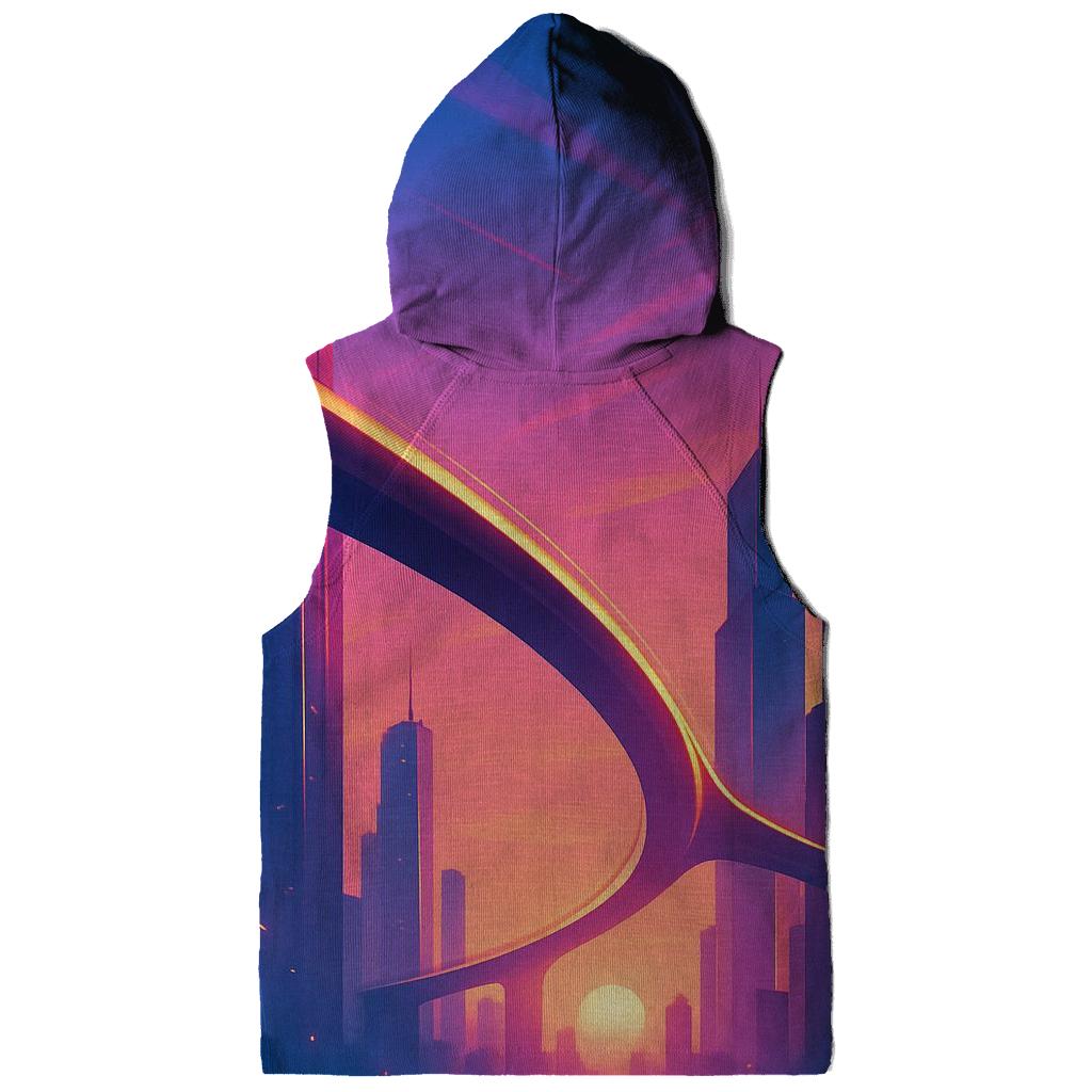 Neon Dusk Over Silent Sky Bridges hoodie styles