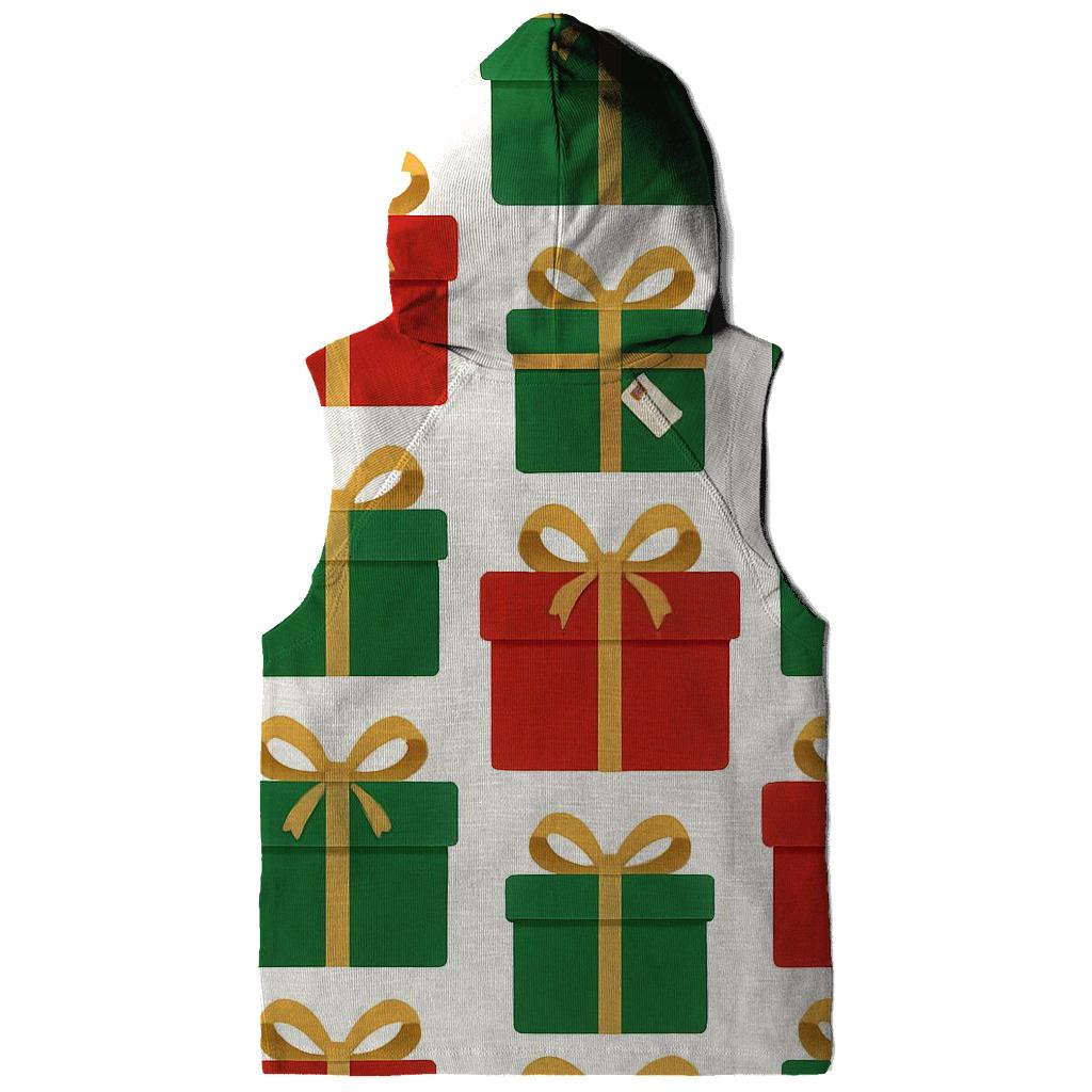 Red And Green Gift Box Grid On White Background hoodie trends