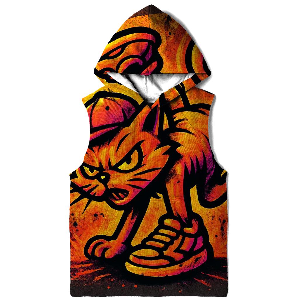 Sunset Graffiti Breakdance Cat heavyweight hoodies