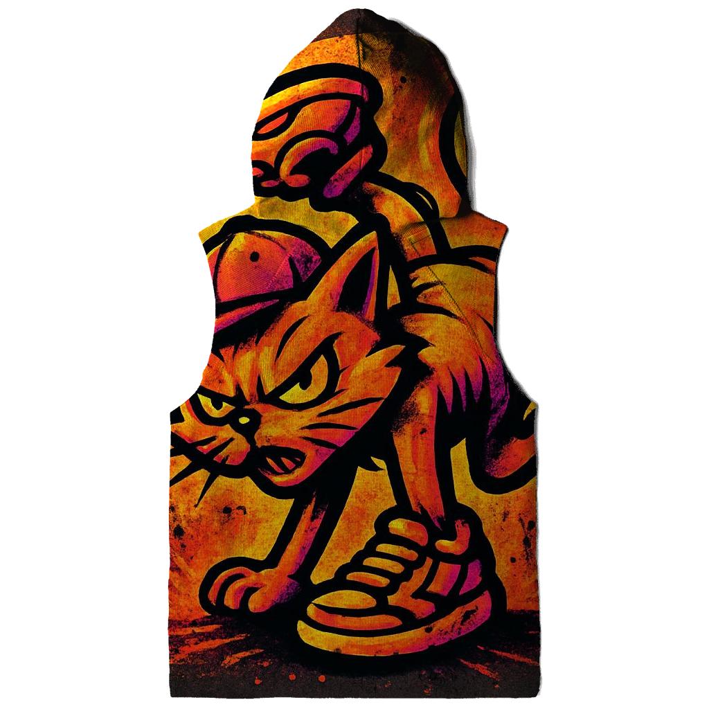 Sunset Graffiti Breakdance Cat heavyweight hoodies