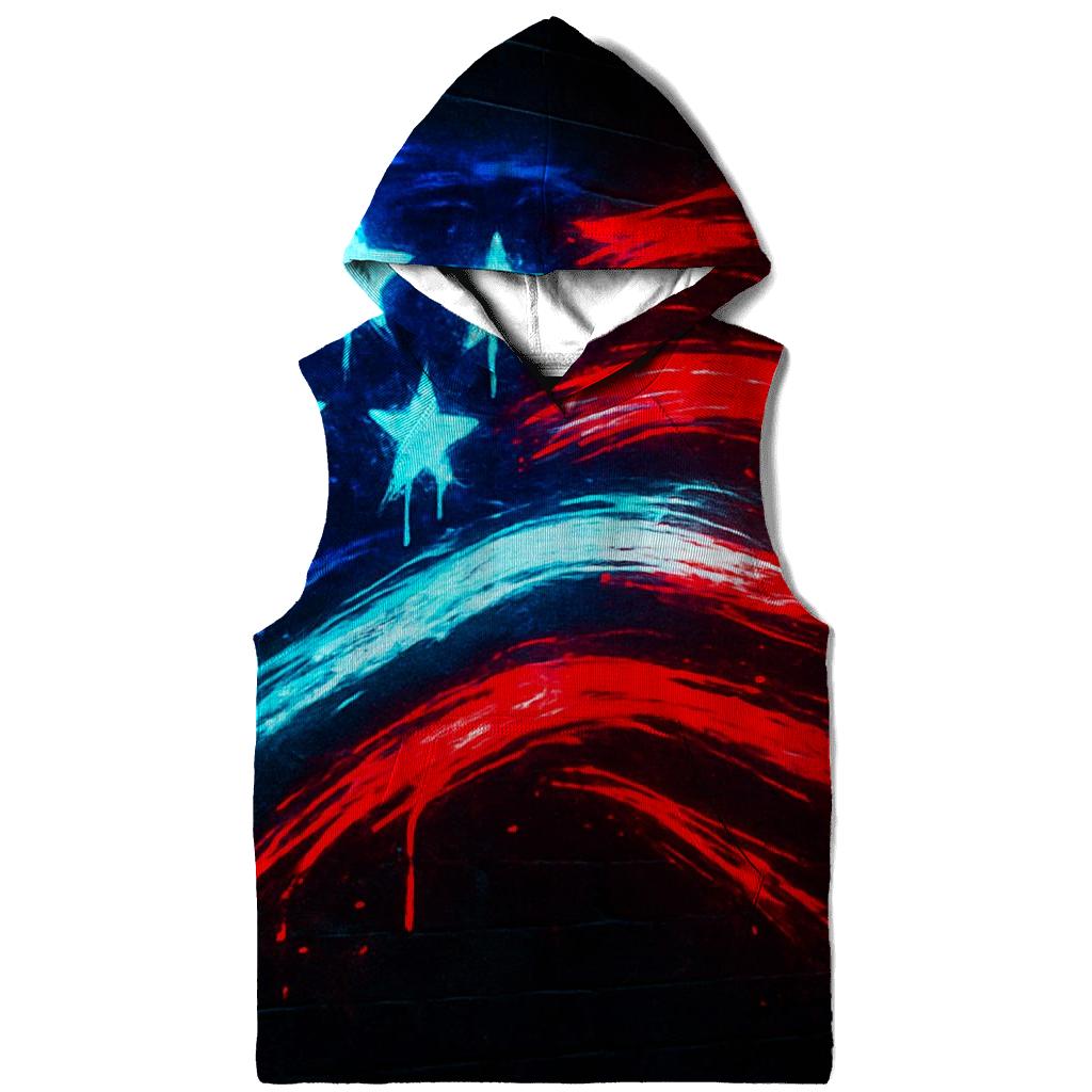 Neon Alley Flag Graffiti Surge graphic hoodies