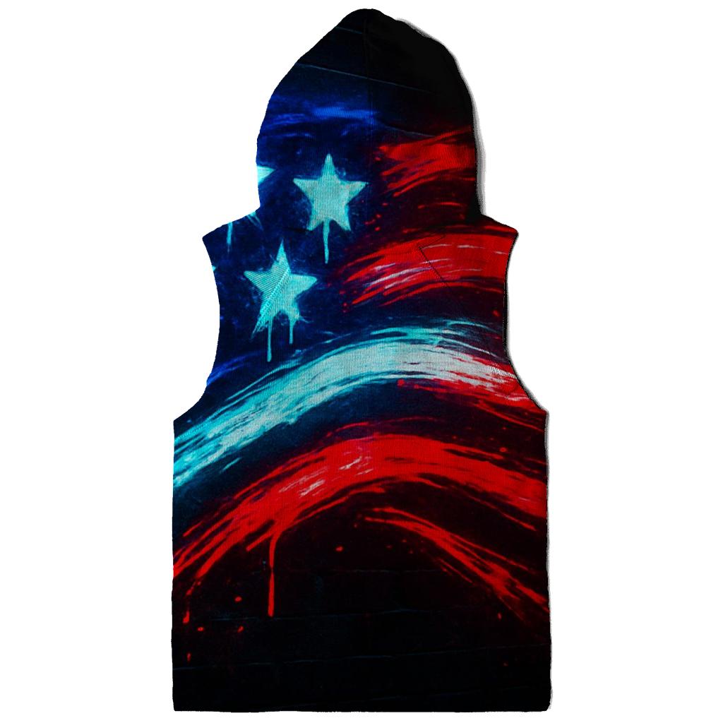 Neon Alley Flag Graffiti Surge graphic hoodies