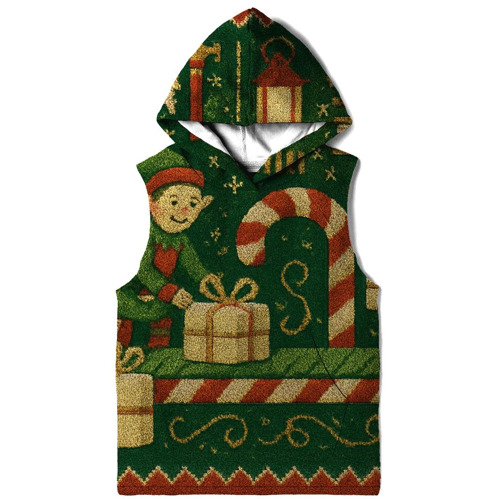 Elf Workshop Candy Cane Conveyor pullover hoodies