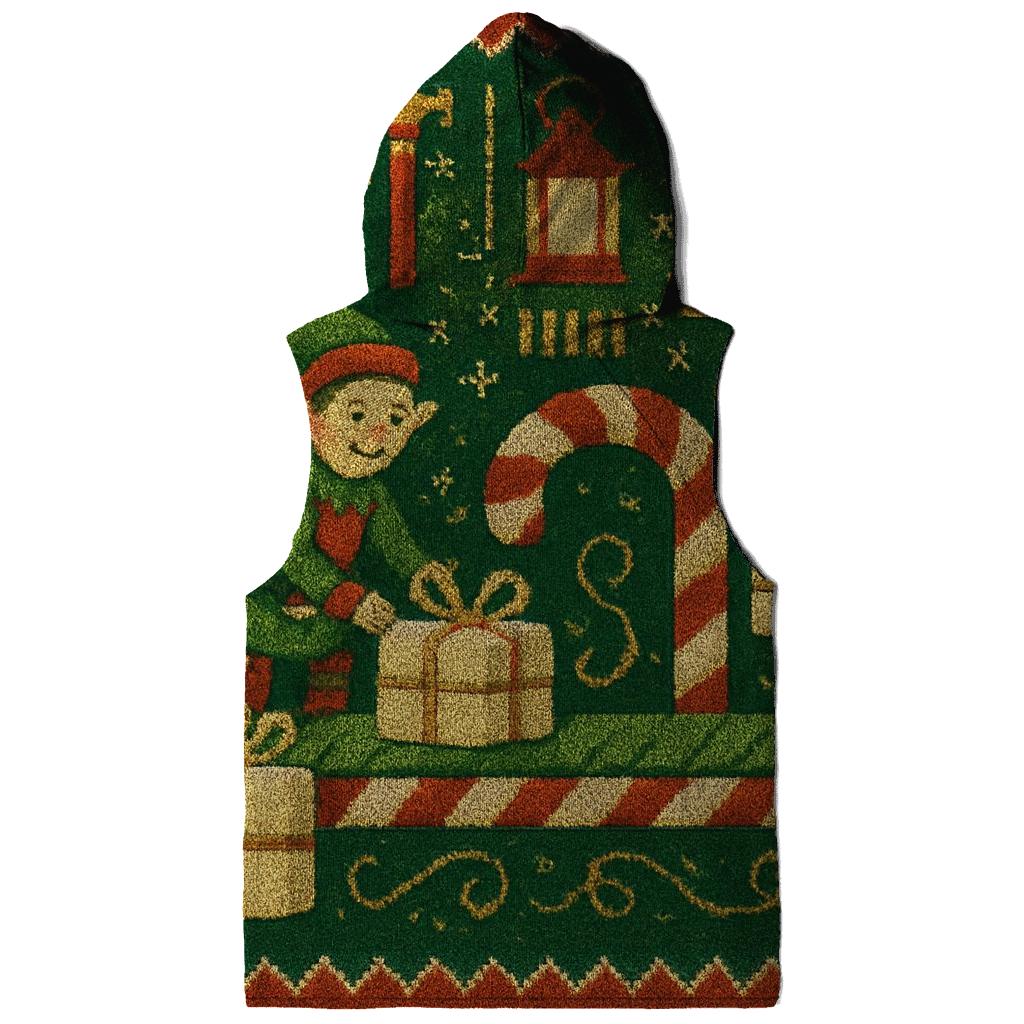 Elf Workshop Candy Cane Conveyor pullover hoodies