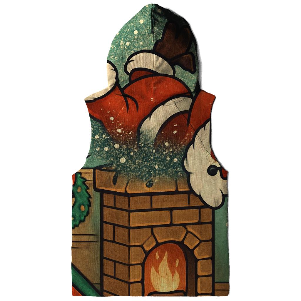 Santa Stuck In Chimney With Sparkle Soot lightweight hoodies