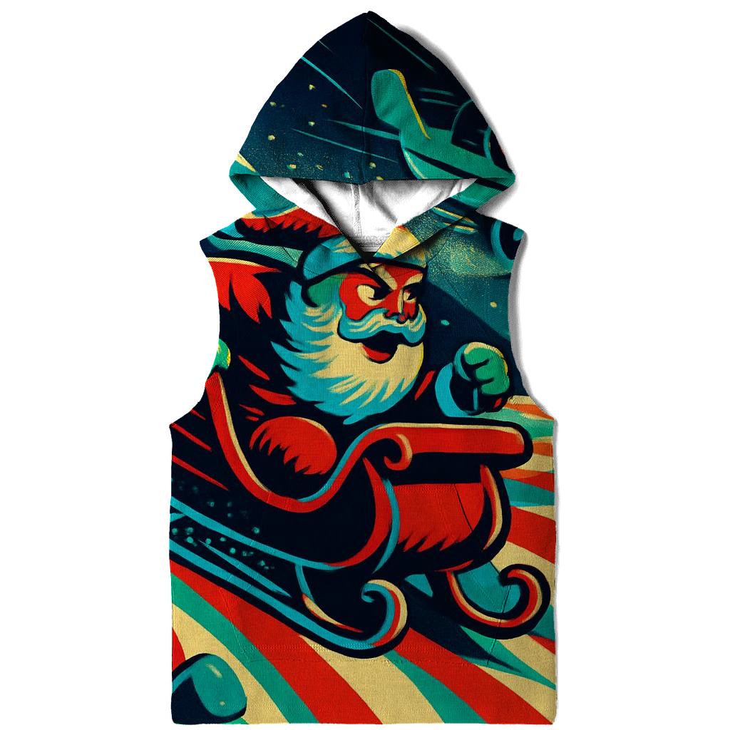 Vintage Sleigh Race Over Candy Dunes heavyweight hoodies