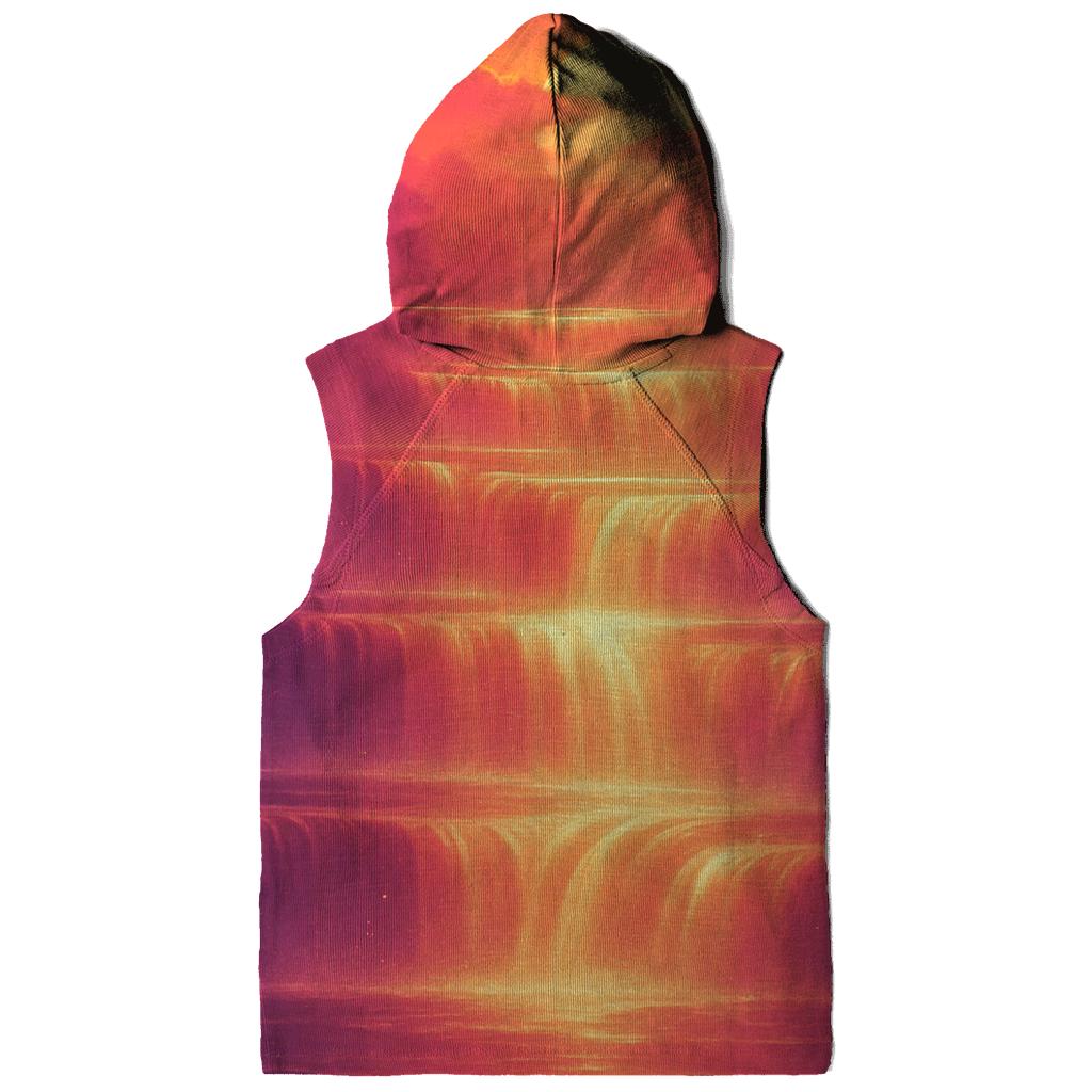Rose Gold Sunset Over Terraced Waterfalls lightweight hoodies