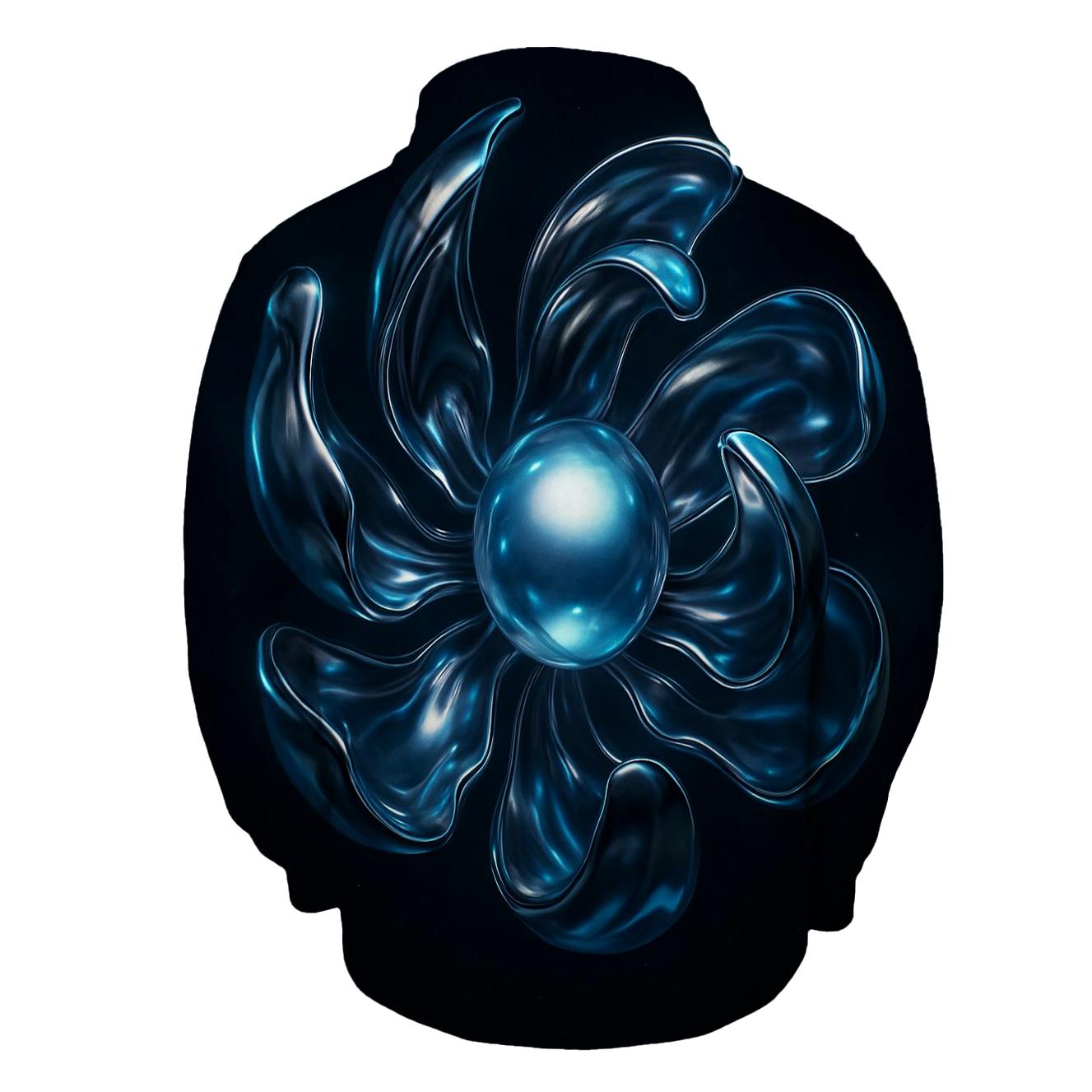 Chrome Bloom Orbit embroidered hoodies