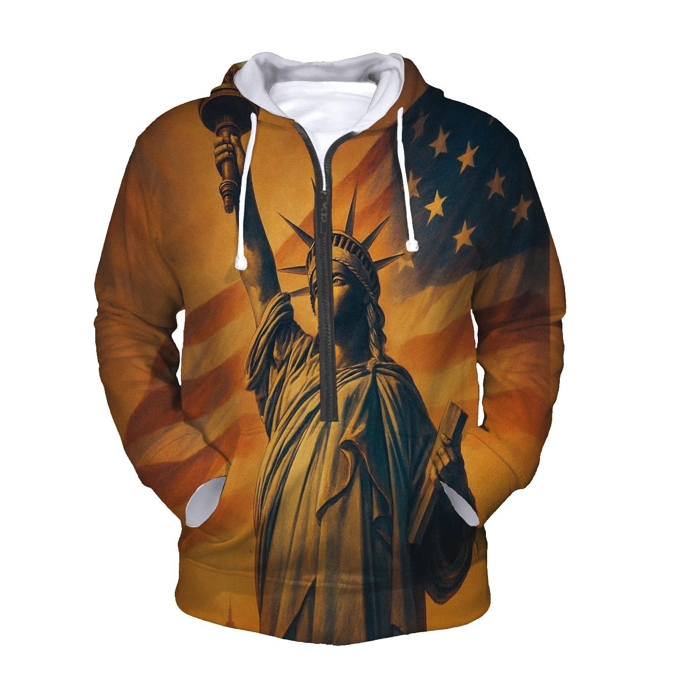 Liberty Torch Skyline Drapery premium hoodies