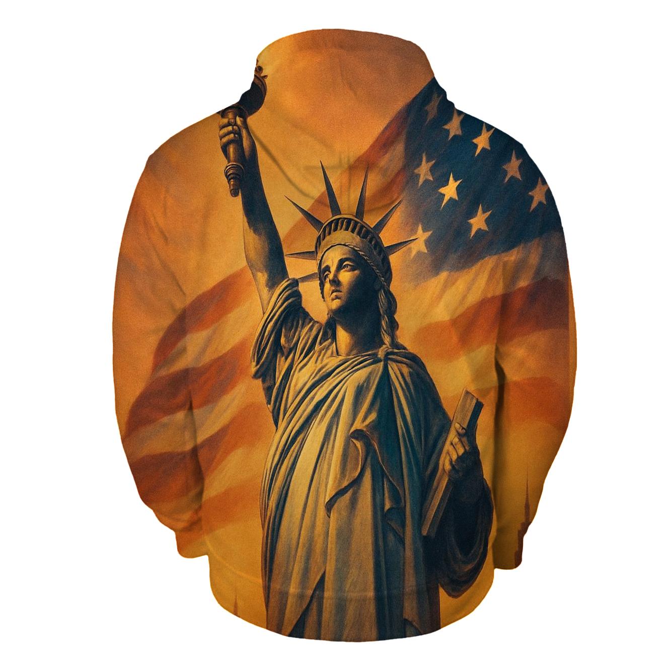 Liberty Torch Skyline Drapery premium hoodies