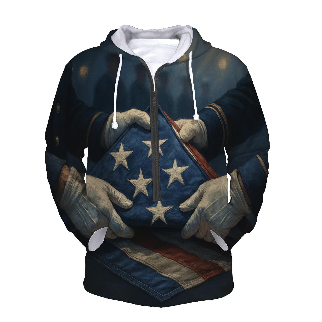 Folding Ceremony In Blue Hour Glow hoodie styles