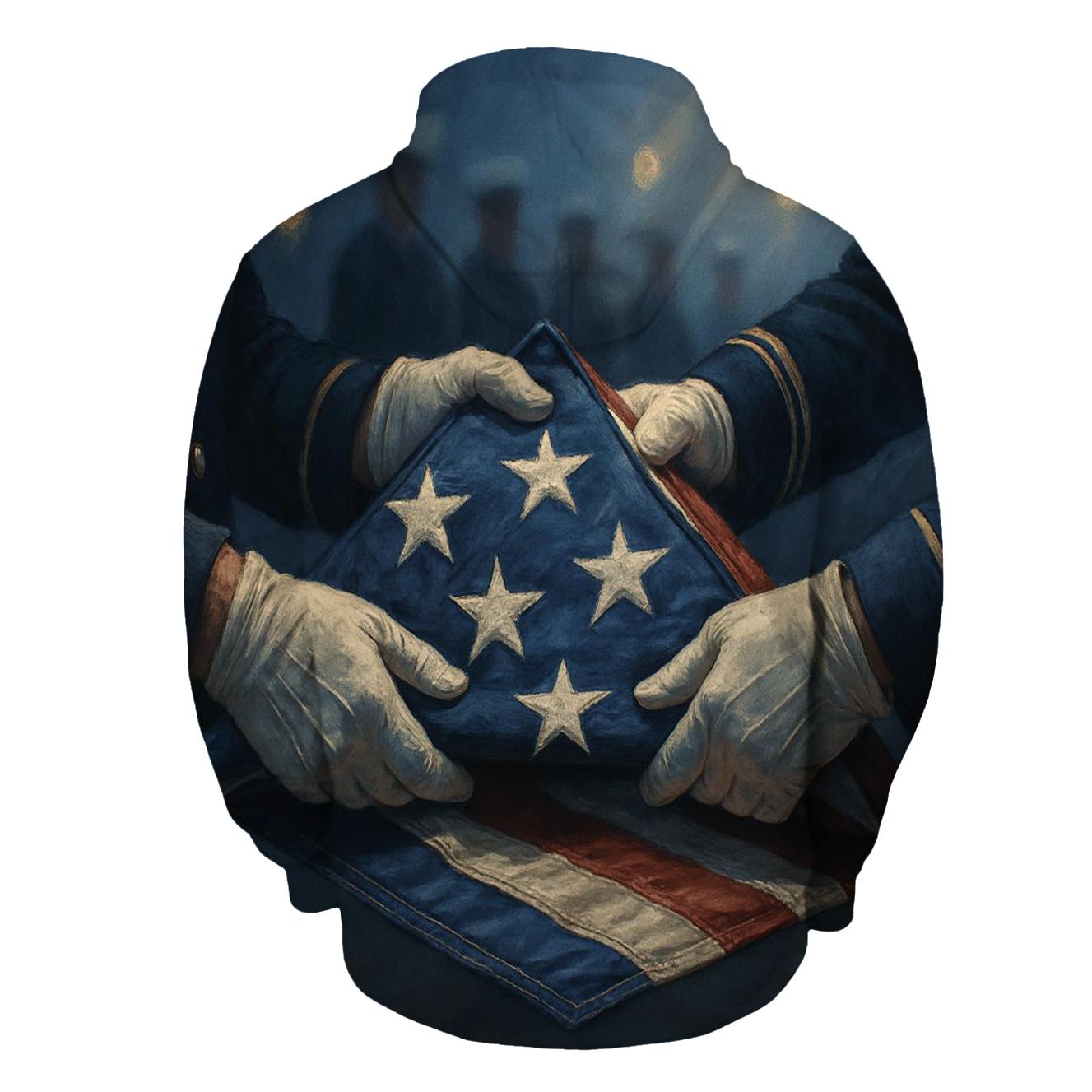 Folding Ceremony In Blue Hour Glow hoodie styles