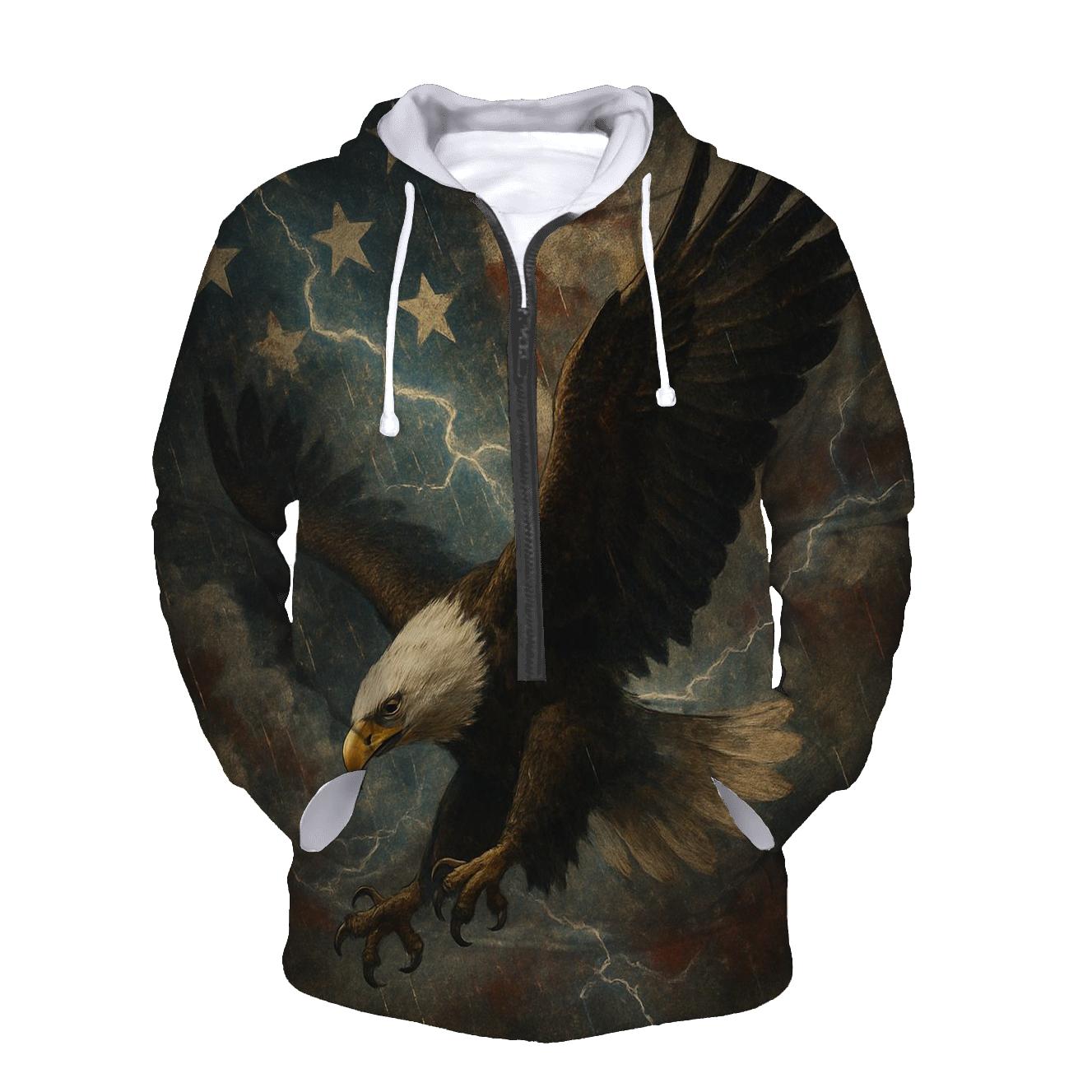 Storm Rider Eagle Banner heavyweight hoodies