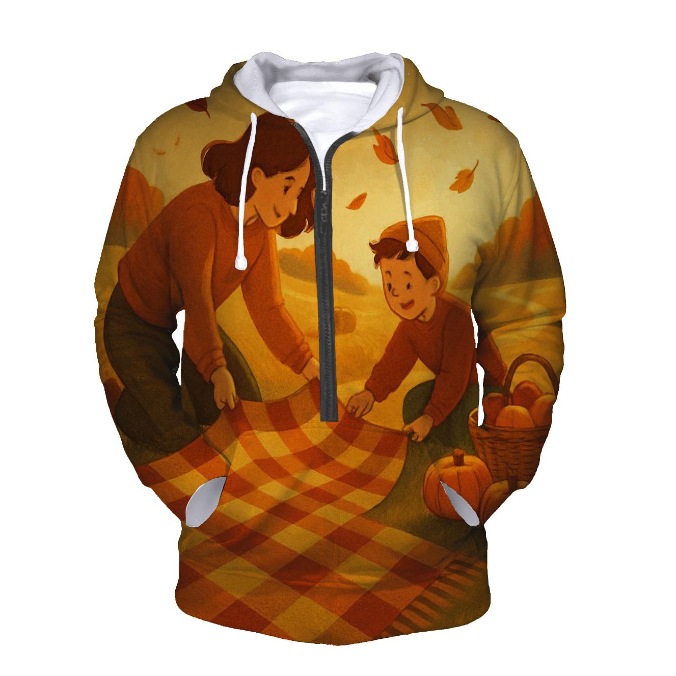Golden Hour Harvest Field Picnic hoodie designs