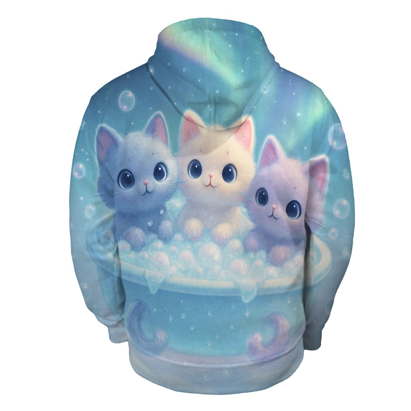 Aurora Bubble Bath Kittens hoodie designs