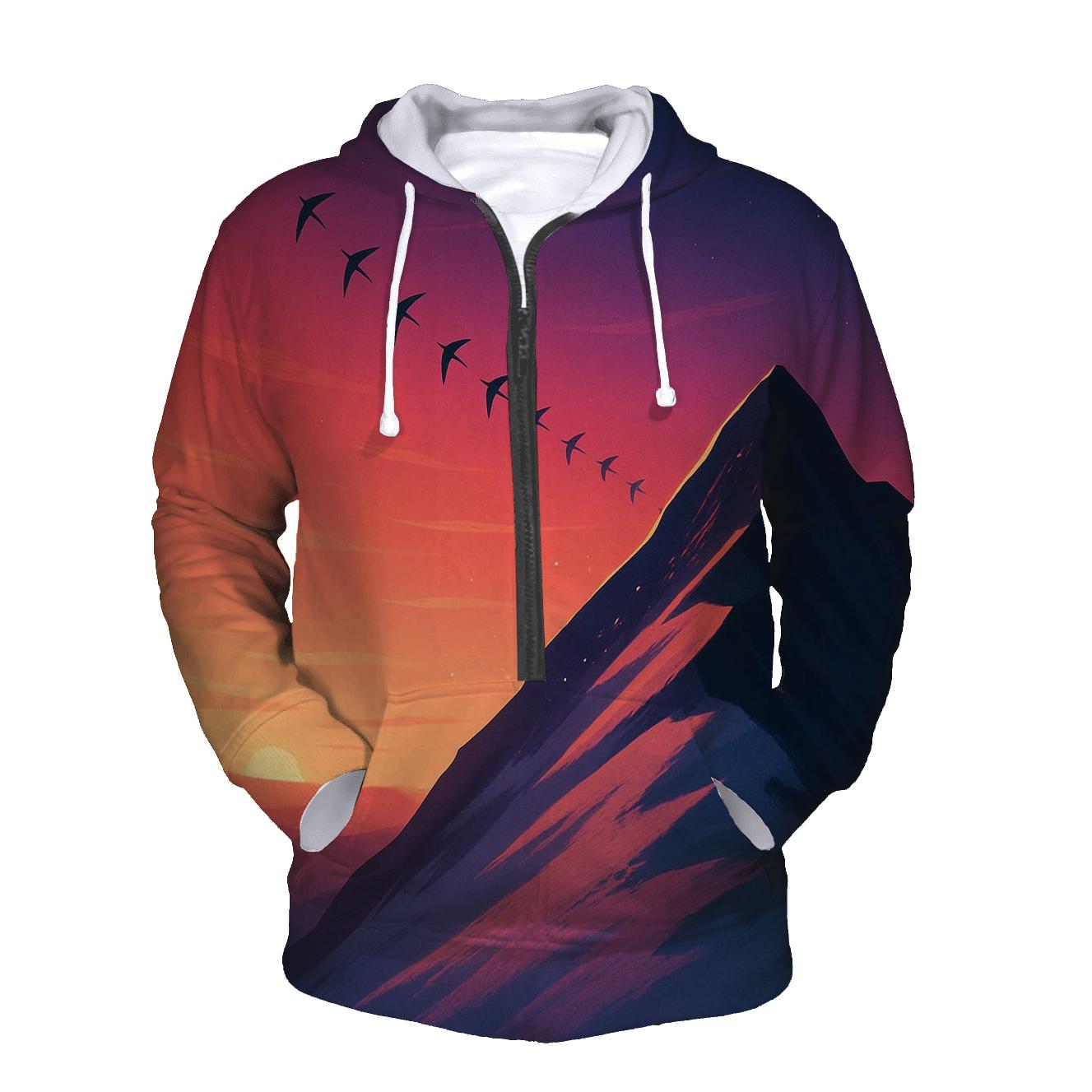 Crimson Ridge With Whispering Kites heavyweight hoodies