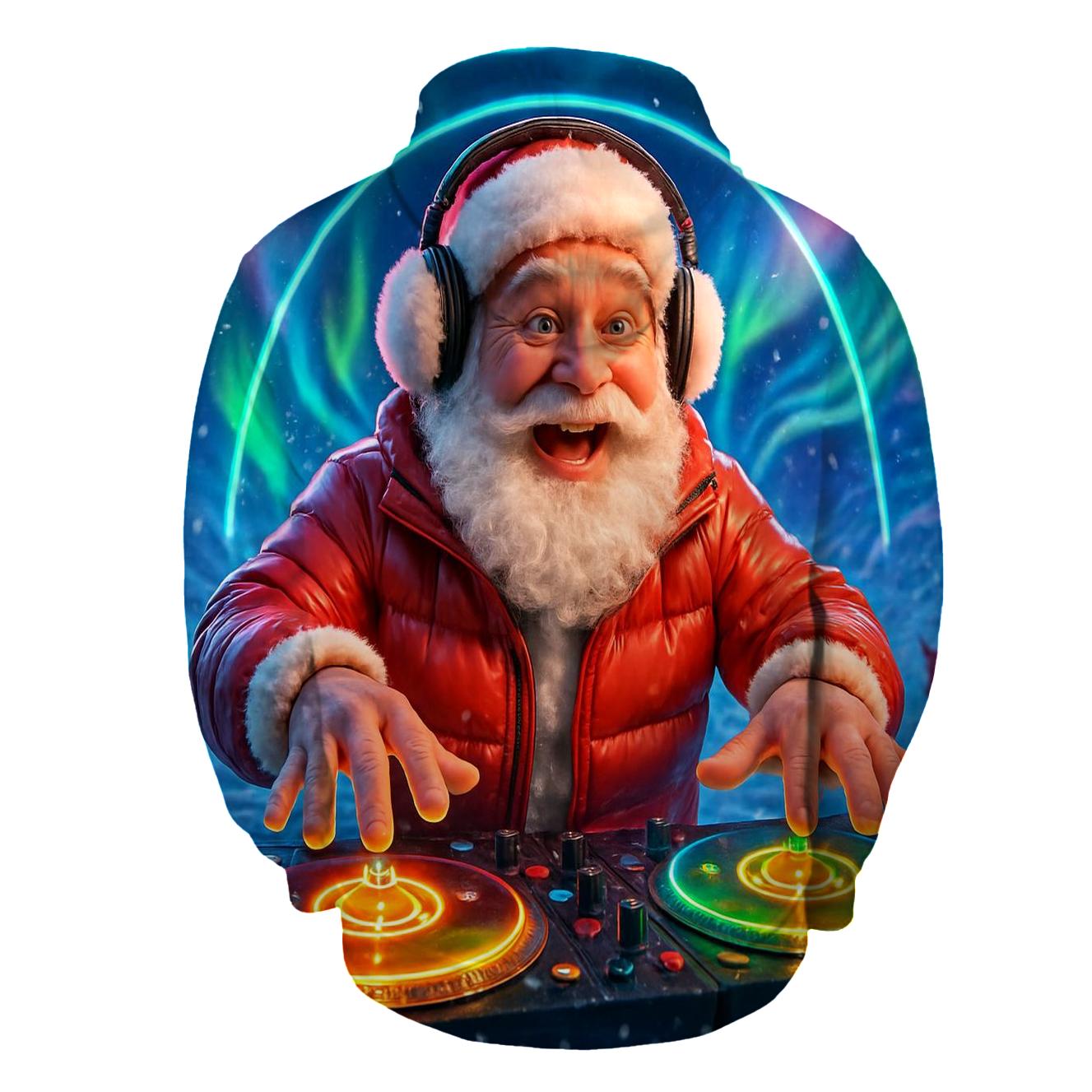 Santa DJ Blizzard Rave At The North Pole hoodie trends