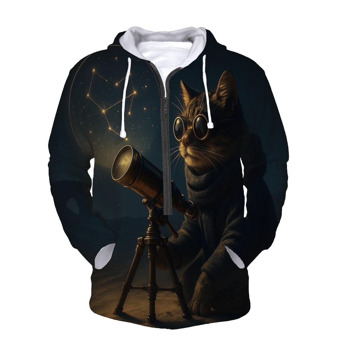 Desert Mirage Astronomer Cat heavyweight hoodies