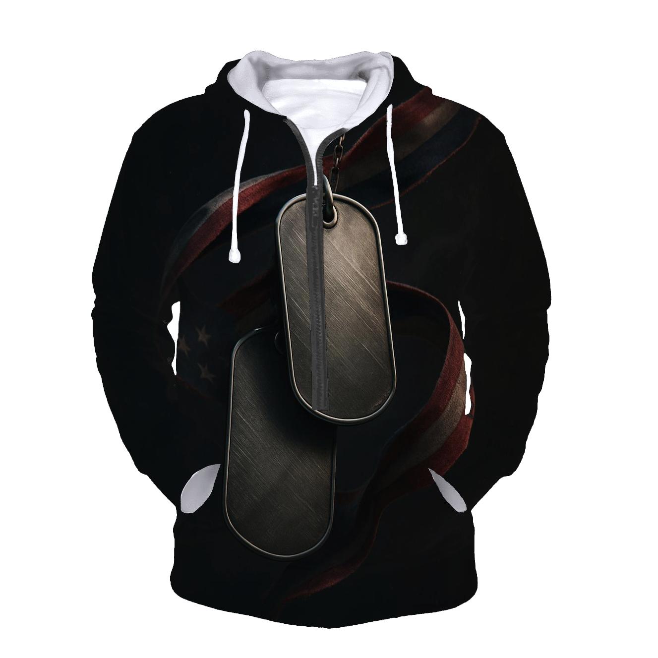 Dog Tags And Flag Threads In Spotlight Dust hoodie trends