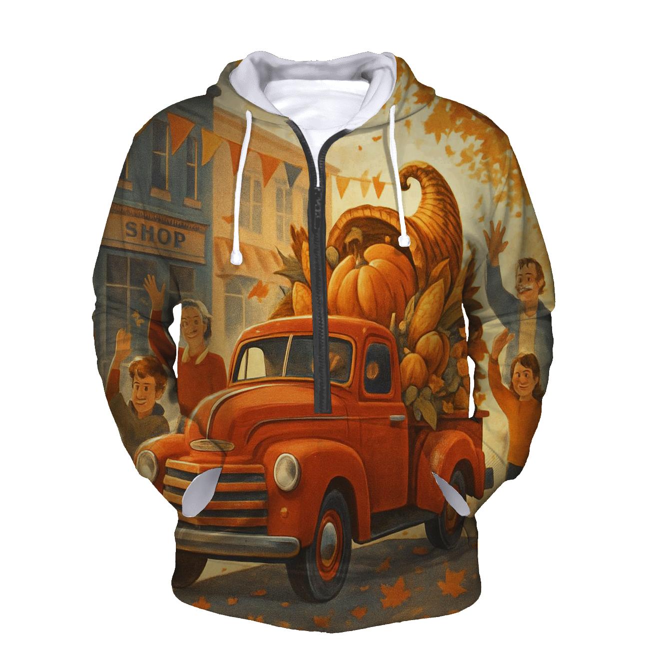 Vintage Americana Harvest Parade premium hoodies