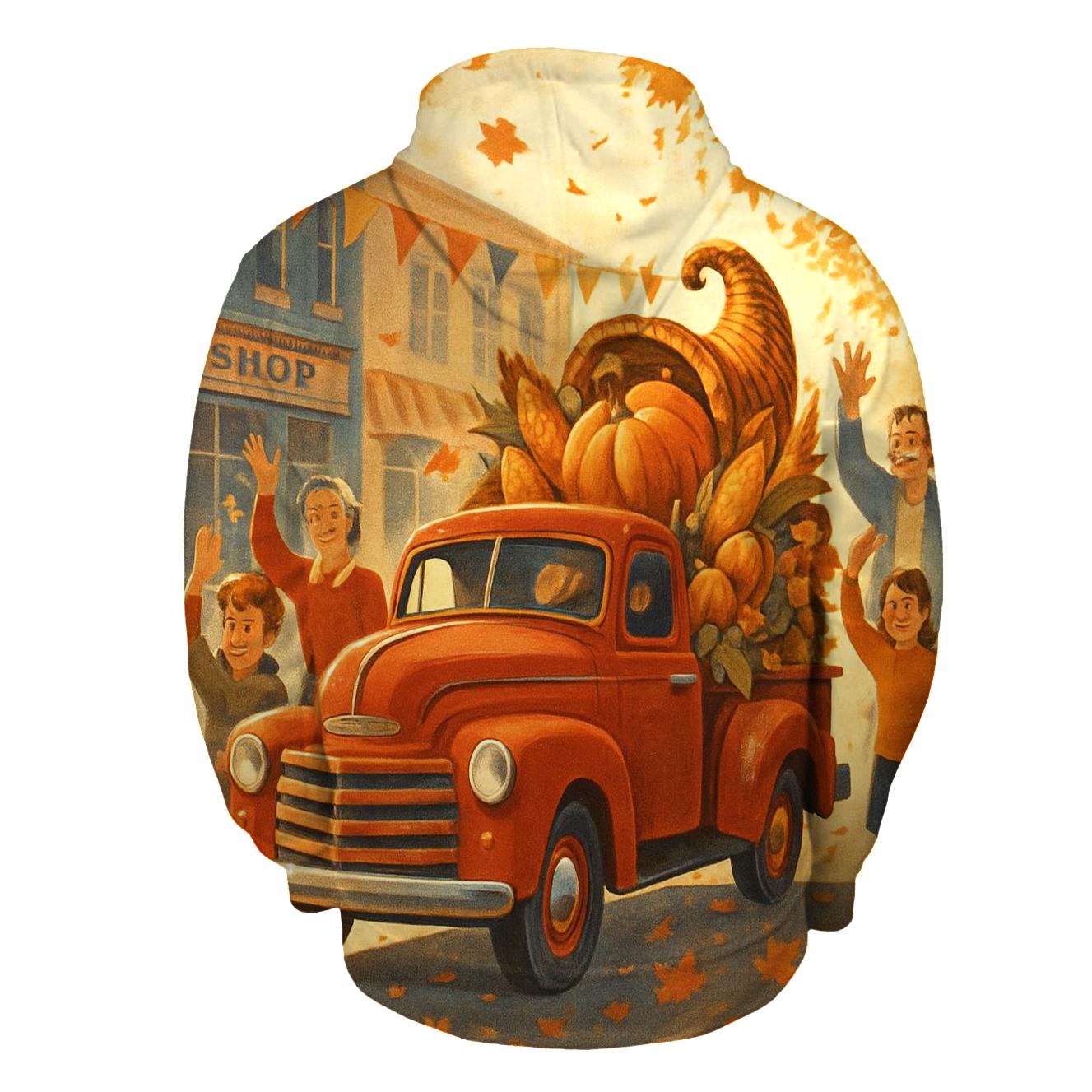 Vintage Americana Harvest Parade premium hoodies