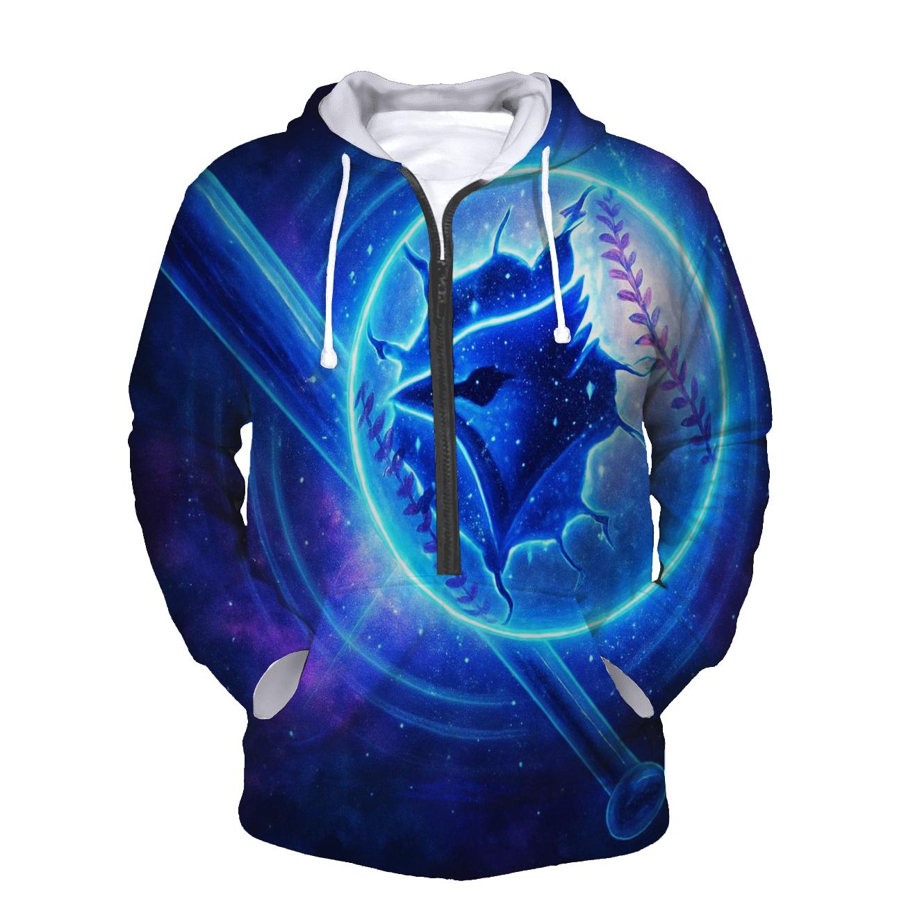 Blue Jays Starfield Bat Impact printed hoodies