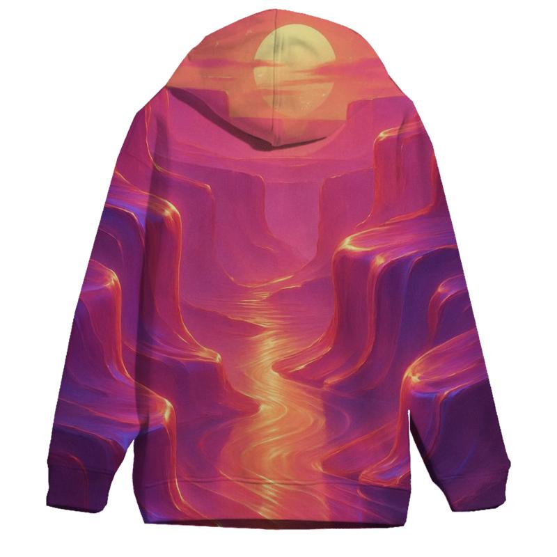 Cascading Sunset Over Glass Canyons hoodie trends