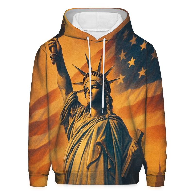 Liberty Torch Skyline Drapery designer hoodies