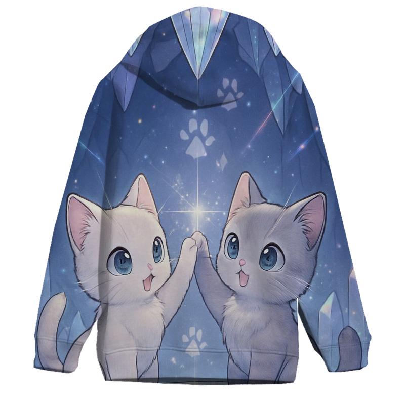 Crystal Cavern Purr Echo premium hoodies