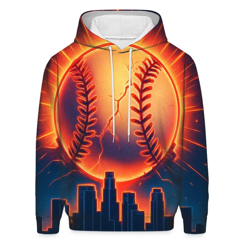 Sunset Seam Skyline Burst zip-up hoodies