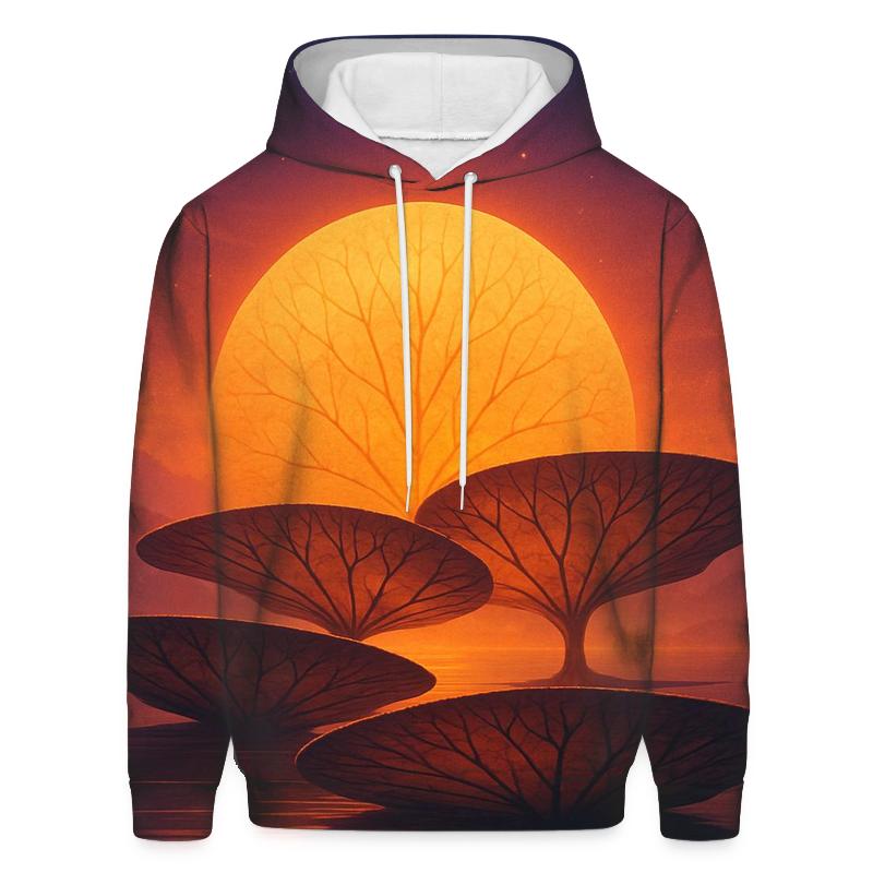 Sunset Bloom Above Floating Lily Isles hoodie trends
