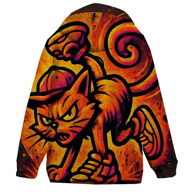 Sunset Graffiti Breakdance Cat pullover hoodies