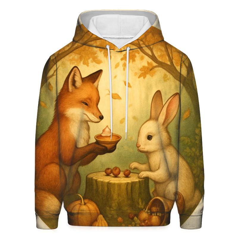 Woodland Feast Under A Leaf Canopy lightweight hoodies