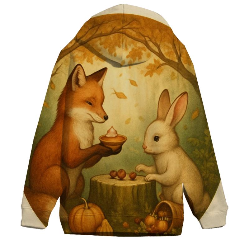 Woodland Feast Under A Leaf Canopy lightweight hoodies