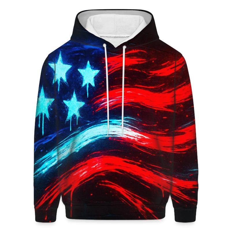 Neon Alley Flag Graffiti Surge lightweight hoodies