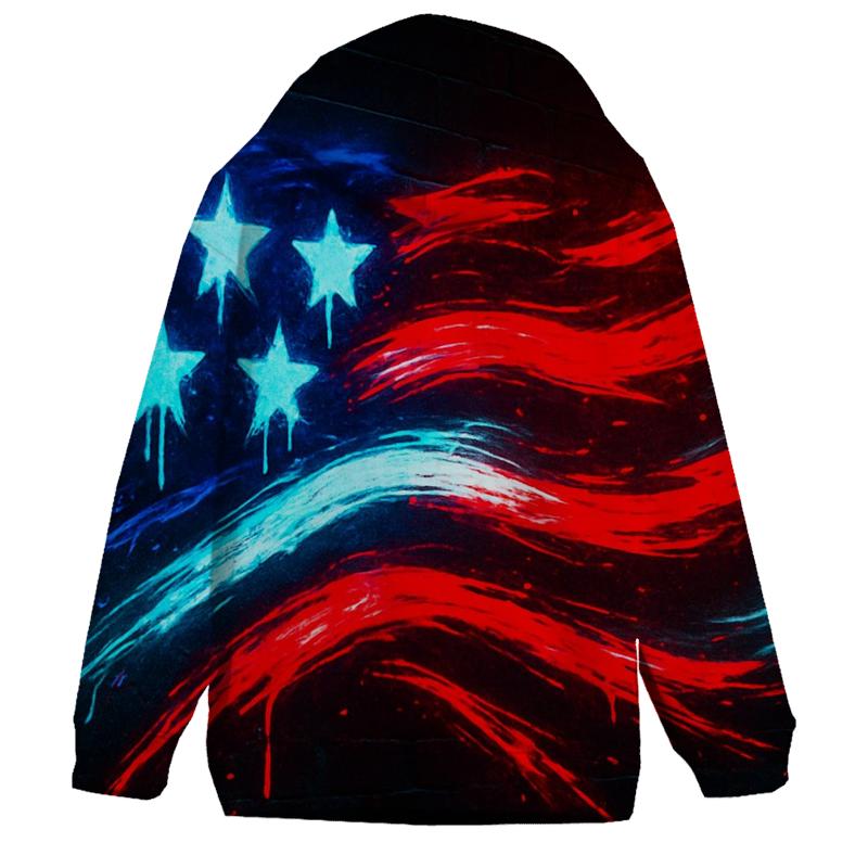 Neon Alley Flag Graffiti Surge lightweight hoodies