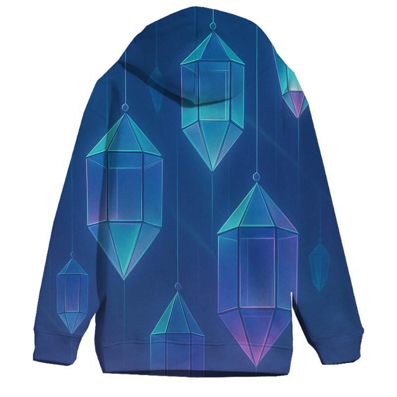 Geometric Rain Lanterns lightweight hoodies